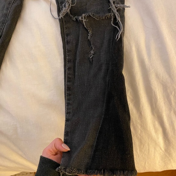 High washed black light wash jeans - Picture 4 of 5